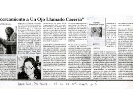 "Acercamiento a un ojo llamado cacería"  [artículo] Ana Montrosis.