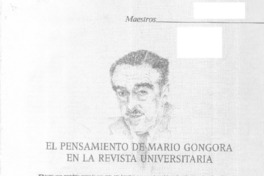 El Pensamiento de Mario Góngora en la Revista Universitaria  [artículo].