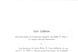 Estudios sobre la literatura chilena  [artículo] Domingo D. Melfi.