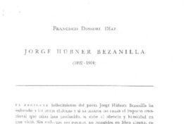 Jorge Hübner Bezanilla  [artículo] Francisco Dussuel Díaz.