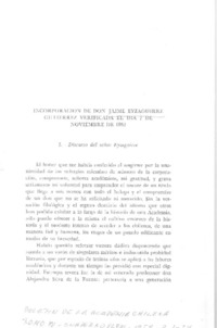Incorporación de don Jaime Eyzaguirre Gutiérrez verificada el día 7 de noviembre de 1957  [artículo].