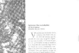 Spinoza y las variedades de la tristeza  [artículo] Eduardo Molina Cantó.