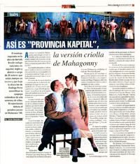 Así es "Provincia Kapital", la versión criolla de Mahagonny  [artículo] Javier Ibacache V.