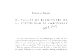 El Taller de escritores de la Universidad de Concepción  [artículo].
