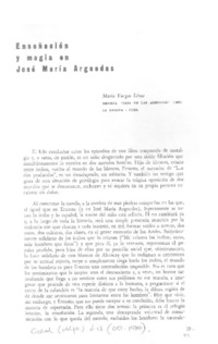 Ensoñación y magia en José María Arguedas  [artículo] Mario Vargas Llosa.