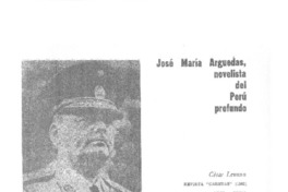 José María Arguedas, novelista del Perú profundo  [artículo] César Levano.