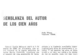 Semblanza del autor de los cien años  [artículo] Julio Flores.