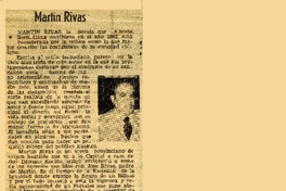 Martín Rivas  [artículo] Gustavo Rivera Flores.