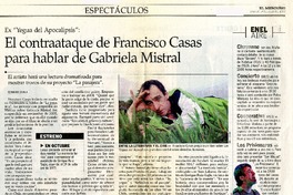 El Contraataque de Francisco Casas para hablar de Gabriela Mistral  [artículo] Fernando Zavala.