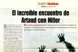 El increíble encuentro de Artaud con Hitler  [artículo]