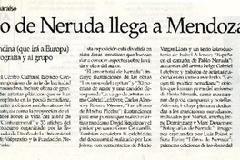 Centenario de Neruda llega a Mendoza.  [artículo]