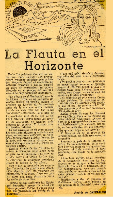 La flauta en el horizonte  [artículo] Andrés de Castralvo.