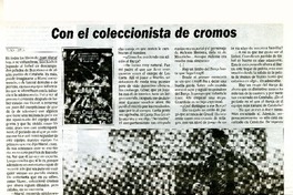 Con el coleccionista de cromos  [artículo] Juan Cruz.