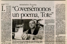 Coversèmonos un poema, Tote  [artículo] Bernardo González Koppman.
