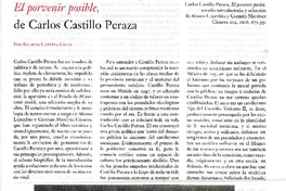 El porvenir posible, de Carlos Castillo Peraza  [artículo] Ricardo Cayuela Gally.