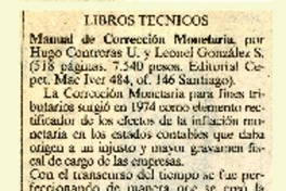 Manual de corrección monetaria  [artículo] Osvaldo Torres-Ahumada.