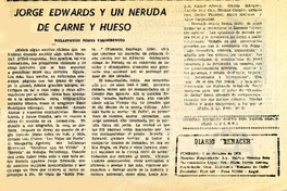 Jorge Edwards y un Neruda de carne y hueso  [artículo] Wellington Rojas Valdebenito.
