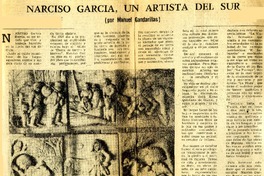Narciso García, un artista del sur  [artículo] Manuel Gandarrillas.