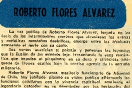 Roberto Flores Alvarez  [artículo] A.R.G.
