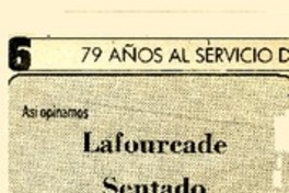 Lafourcade sentado  [artículo] Luis Sánchez Latorre.