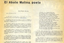 El Abate Molina, poeta  [artículo] Manuel Francisco Mesa Seco.