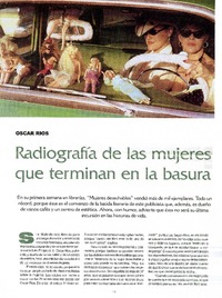 Radiografía de las mujeres que terminan en la basura (entrevistas) [artículo] Catalina Plaza S.