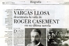 Vargas Llosa desentraña la vida de Roger Casement en su última novela  [artículo] Pedro Pablo Guerrero.