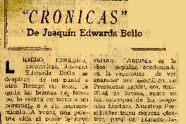 Crónicas  [artículo] Alfonso Calderón.