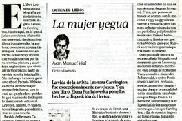 La mujer yegua  [artículo] Juan Manuel Vial.