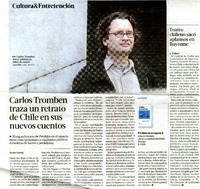 Carlos Tromben traza un retrato de Chile en sus nuevos cuentos  [artículo] Javier Garcìa.