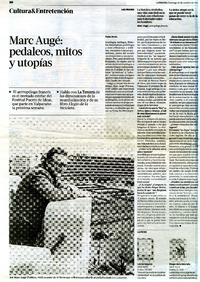 Marc Augè, pedaleos, mitos y utopias  [artículo] Pablo Marìn.