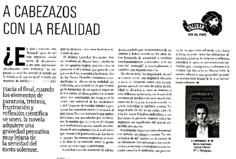 A cabezazos con la realidad  [artículo] Tal Pinto.