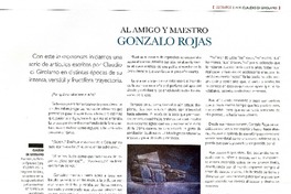 Al amigo y maestro Gonzalo Rojas  [artículo] Claudio Di Girólamo.