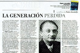 La generaciòn perdida  [artículo] Pedro Gandolfo.