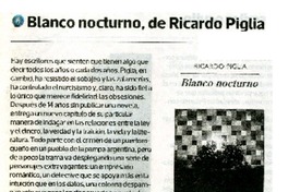 Blanco nocturno, de Ricardo Piglia  [artículo] A. Matus.