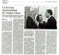 La tercera nacionalidad de Vargas Llosa  [artículo] Iban Campo.