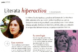 Literata hiperactiva  [artículo] Marcela Fuentealba.