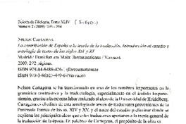 La contribución de España a la teoría de la traducción  [artículo] Darío Rojas Gallardo.