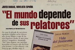 "El mundo depende de sus relatores"  [artículo] Marcelo Maturana.
