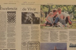 La Excelencia de vivir  [artículo] Ximena Chávez Velásquez.
