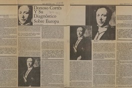 Donoso Cortés y su diagnóstico sobre Europa  [artículo] Federico Suárez.
