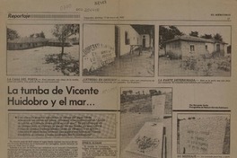 La tumba de Vicente Huidobro y el mar --  [artículo] Bernardo Soria.