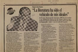 "La literatura ha sido el vehículo de mis ideales"  [artículo] Eugenio Rodríguez.