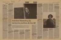 Soledad Bianchi y la memoria poética de los 60  [artículo] Faride Zerán.