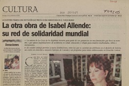 La otra obra de Isabel Allende, su red de solidaridad mundial  [artículo] Andrés Gómez Bravo.