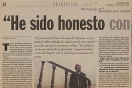 "He sido honesto con lo que he hecho"  [artículo] Margarita Serrano.