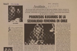 Progresos ilusorios de la sexualidad femenina en Chile  [artículo] Jorge Edwards.