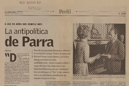 La Antipolítica de Parra.  [artículo] Gabriel Pardo