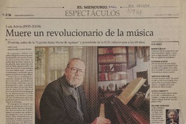 Muere un revolucionario de la música.  [artículo] Gabriela Bade