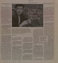 "La única antología la hace el lector" [entrevista] [artículo] Ricardo Laguna.